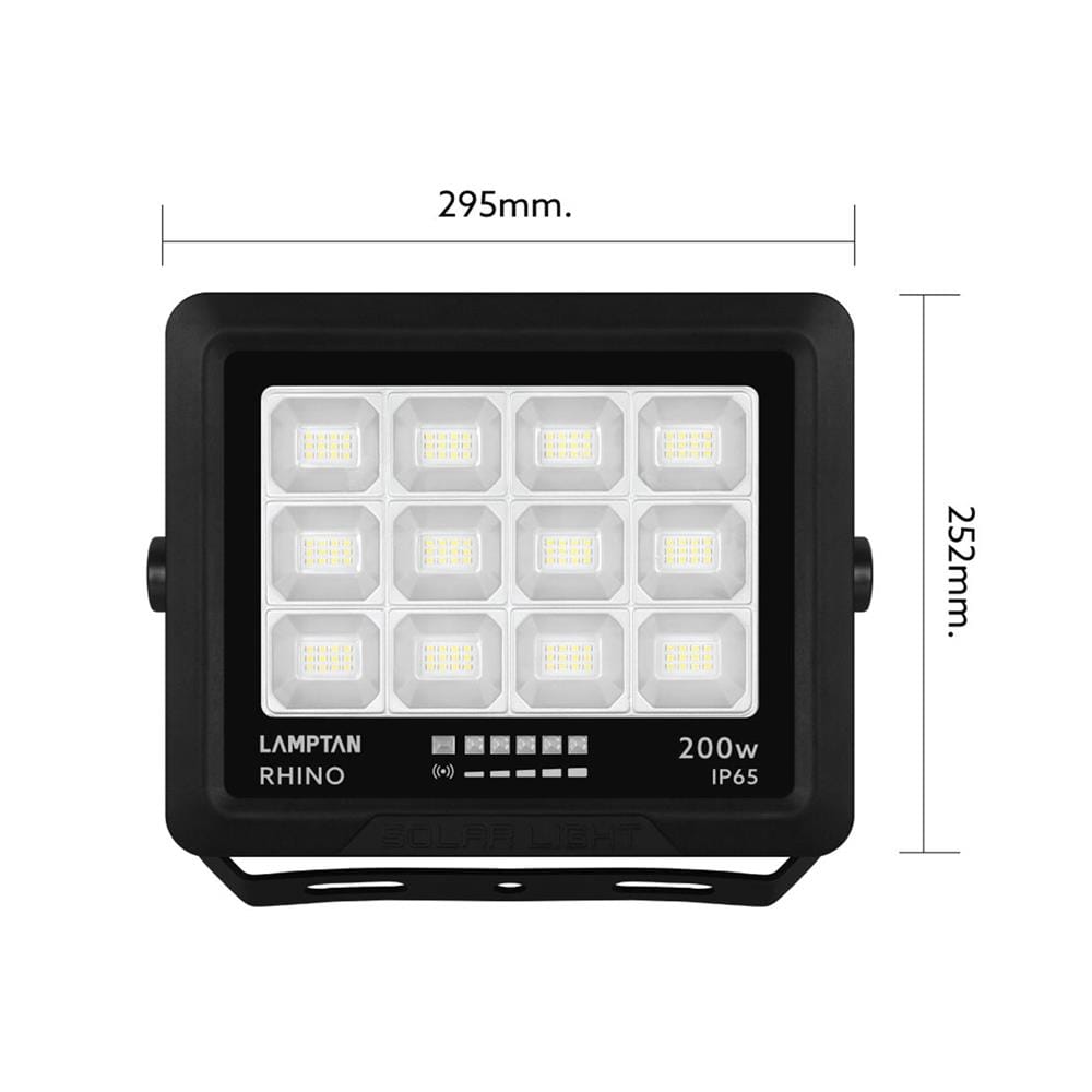 สปอตไลท์ SOLAR LAMPTAN RHINO 200 วัตต์ DAYLIGHT สีดำ