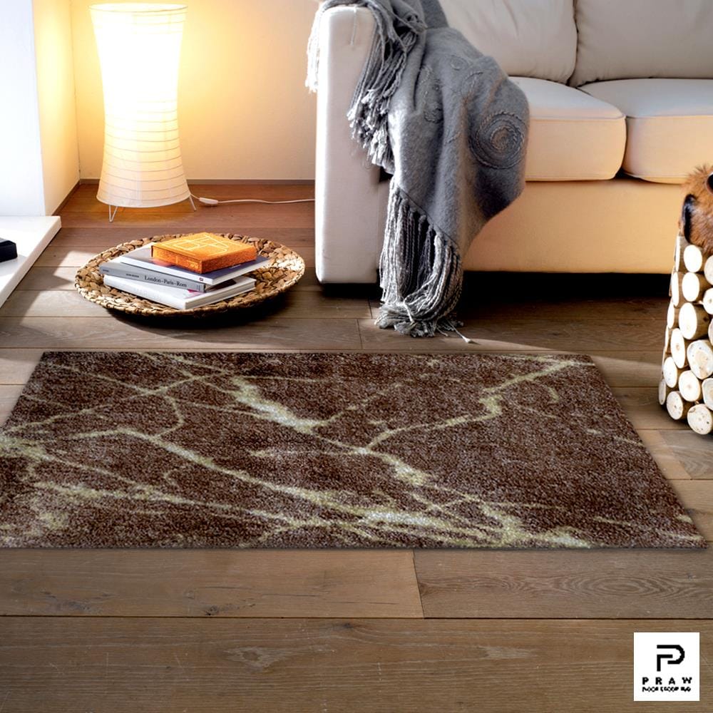 พรม PRAW DE MARBLE BROWN 120X180 ซม. สีน้ำตาล