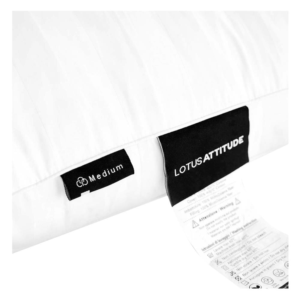 หมอนสุขภาพ ไมโครดาวน์เนีย LOTUS ATTITUDE CARE MEDIUM 20x30 นิ้ว สีขาว
