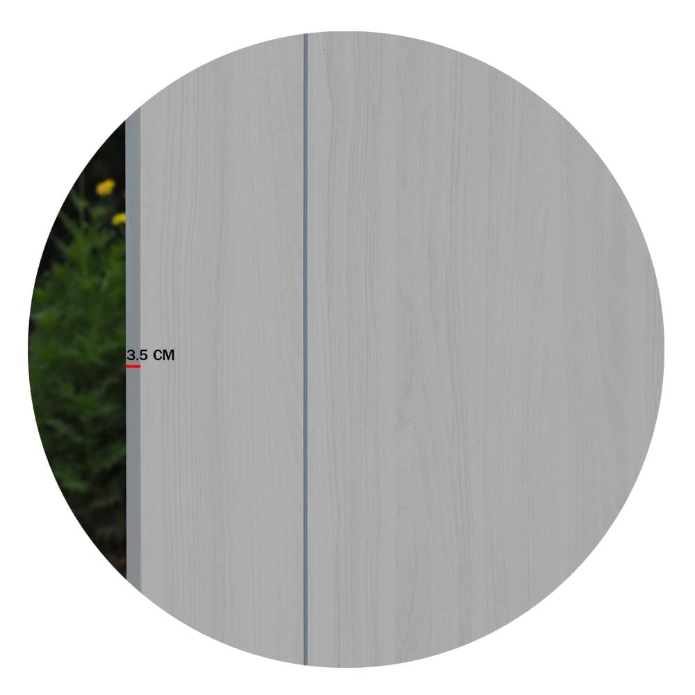 ประตูภายในเมลามีน METRO MD431N WHITE WALNUT เซาะร่อง 80X200 ซม. สีขาว ไม่เจาะลูกบิด