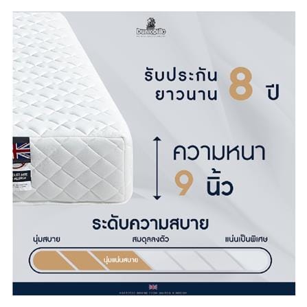 ที่นอนสปริง 6 ฟุต DUNLOPILLO รุ่น HAVEN พร้อมชุดเครื่องนอน 11 ชิ้น_10