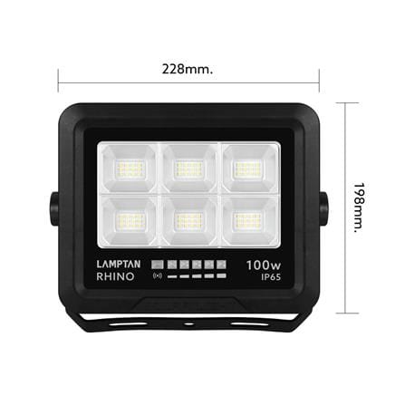 สปอตไลท์ SOLAR LAMPTAN RHINO 100 วัตต์ DAYLIGHT สีดำ_9