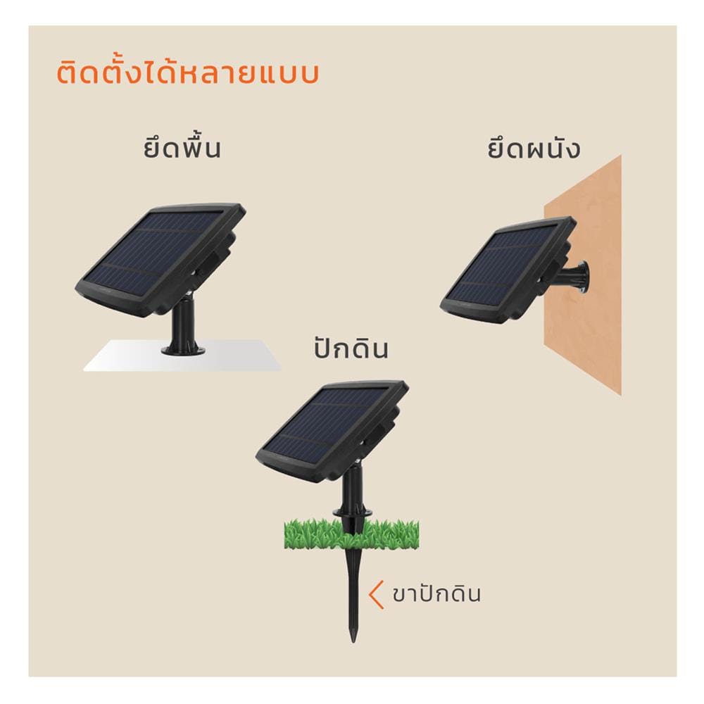ไฟจัดสวน SOLAR LAMPTAN CARNIVAL 10 วัตต์ WARM WHITE สีดำ