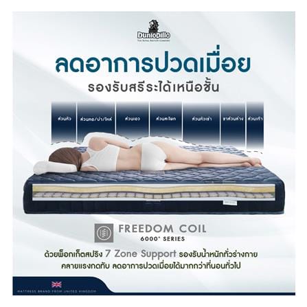 ที่นอนยางพารา 6 ฟุต DUNLOPILLO รุ่น ELEGANCE พร้อมชุดเครื่องนอน 11 ชิ้น_8