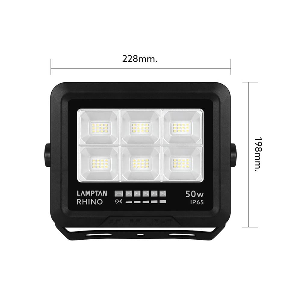สปอตไลท์ SOLAR LAMPTAN RHINO 50 วัตต์ DAYLIGHT สีดำ