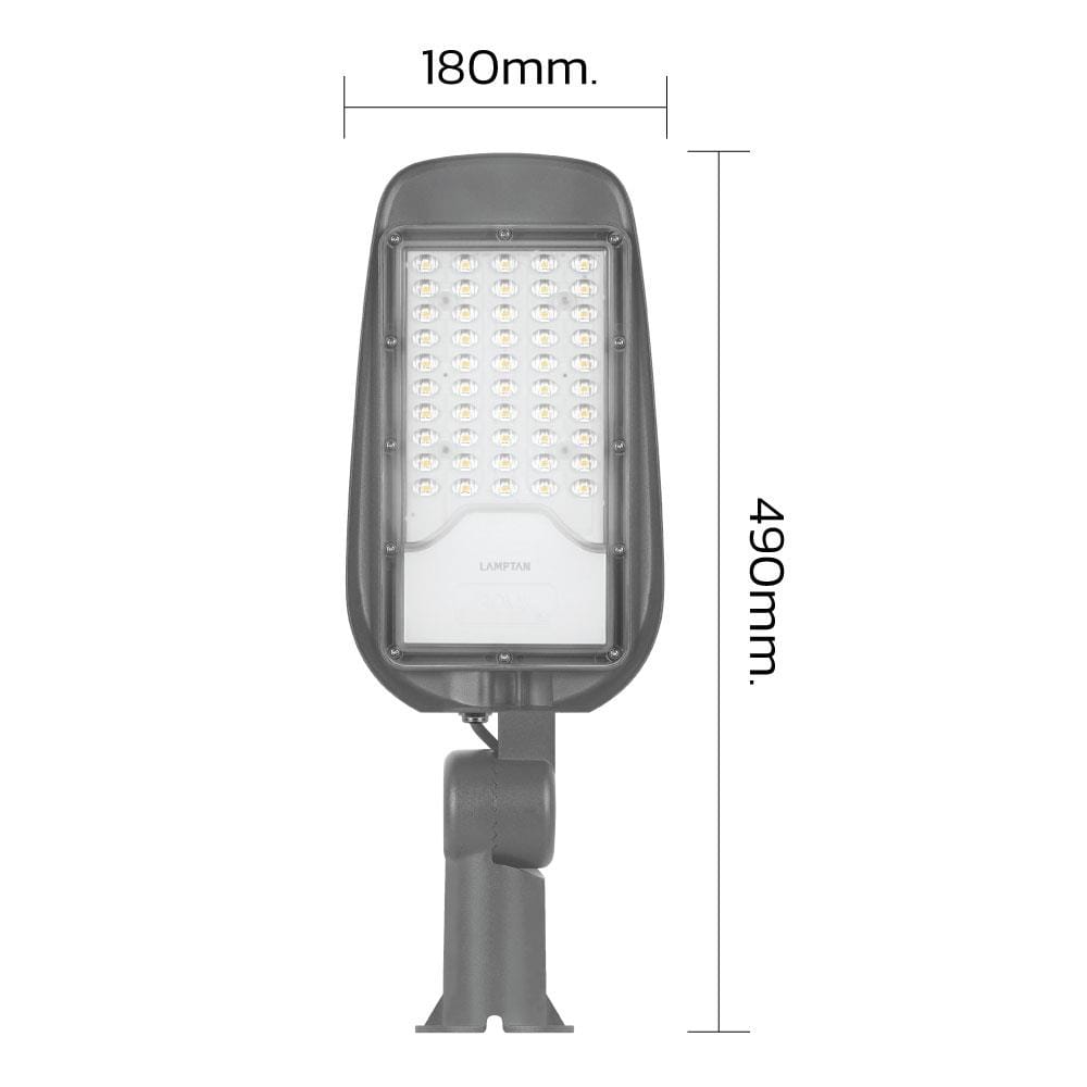 ไฟถนน LED LAMPTAN LEADER 50 วัตต์ DAYLIGHT สีเทา