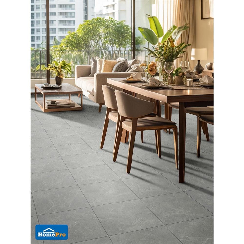 กระเบื้องพื้น 16x16 นิ้ว COTTO ทาร์นี่ เทา EXC PM 0.96 ตร.ม.