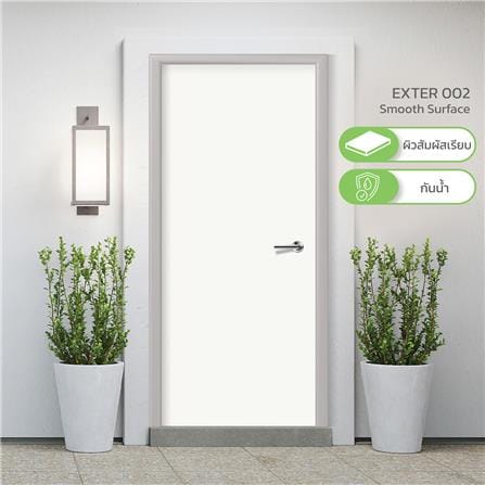 ประตูไฟเบอร์กลาส METRO EXTER002 80X200 ซม. สีขาว_1