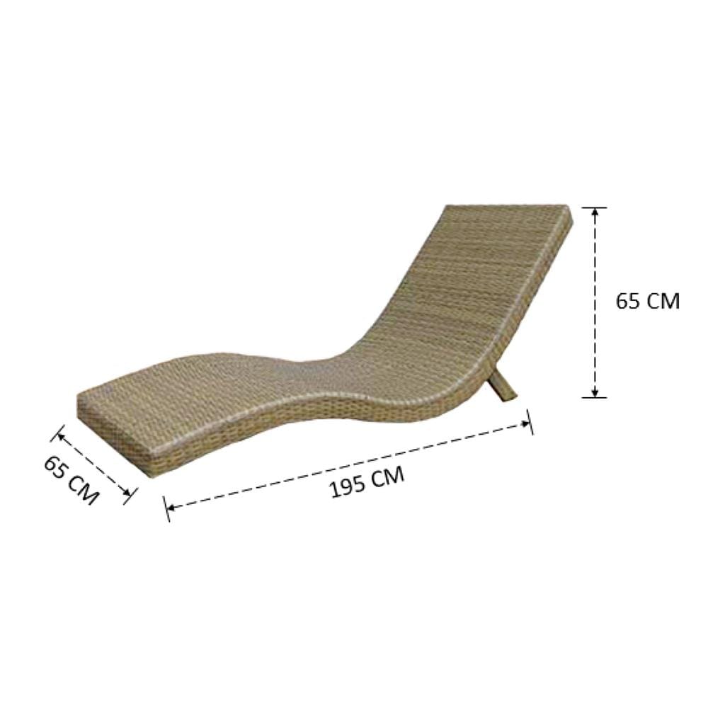 เตียงริมสระ IVY SURF SUNBED SB009 สีน้ำตาล