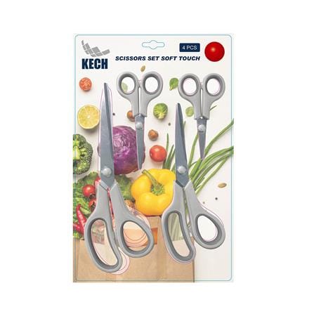 ชุดกรรไกรอเนกประสงค์ KECH สีเทา แพ็ก 4 ชิ้น_4