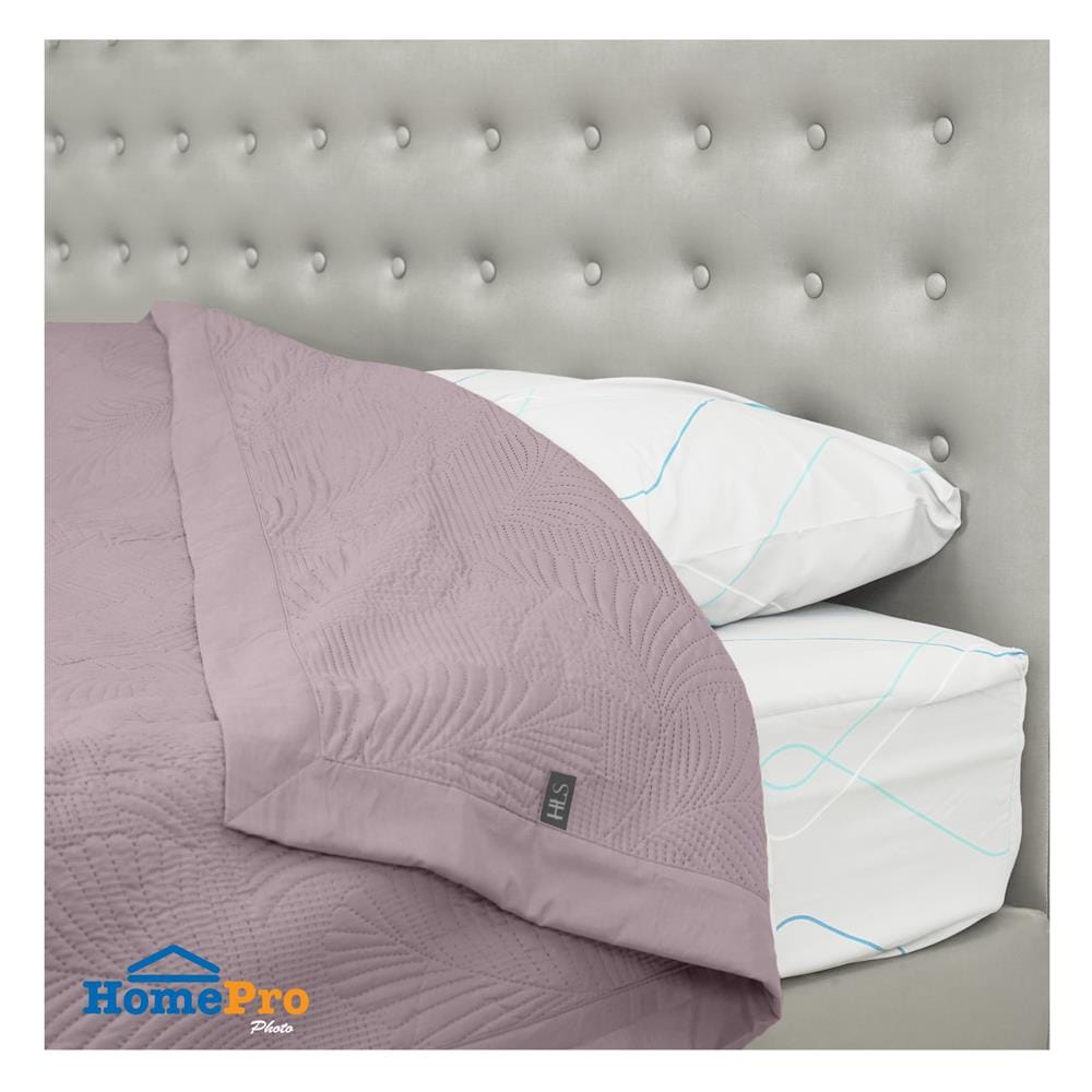 ผ้าคลุมเตียง 6 ฟุต HOME LIVING STYLE SOFIA สี PURPLE