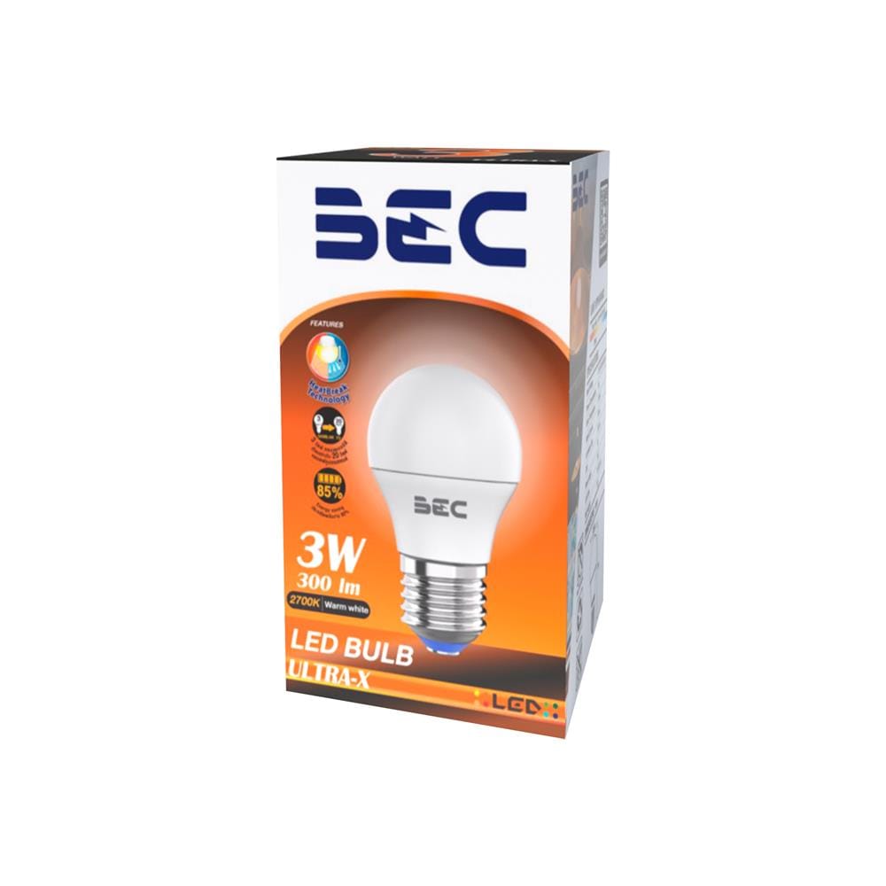 หลอด LED BEC ULTRA-X 3 วัตต์ WARM WHITE E27