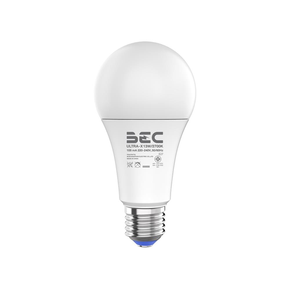 หลอด LED BEC ULTRA-X 13 วัตต์ WARM WHITE E27