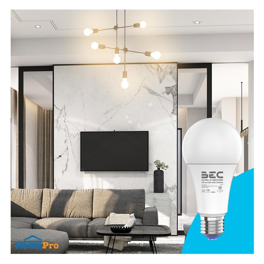 หลอด LED BEC ULTRA-X 13 วัตต์ WARM WHITE E27