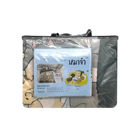 ชุดผ้าปูที่นอน 6 ฟุต 6 ชิ้น TULIP หมาจ๋า 60255-DLD015_3
