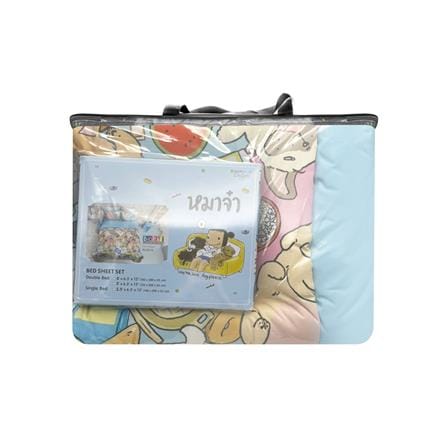 ชุดผ้าปูที่นอน 6 ฟุต 6 ชิ้น TULIP หมาจ๋า 60255-DLD014_3