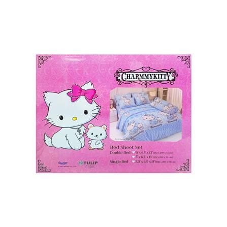 ชุดผ้าปูที่นอน 5 ฟุต 5 ชิ้น TULIP CHARMMYKITTY 60013-DLC137_3