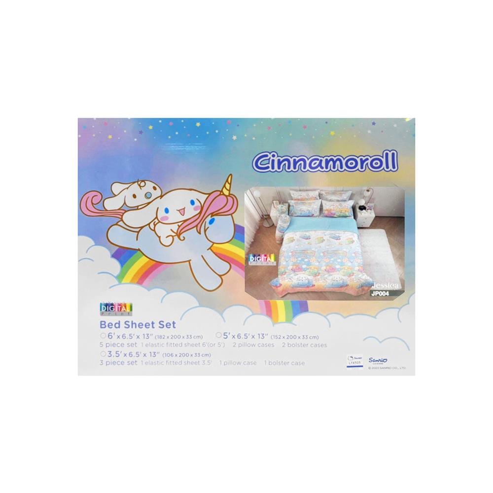 ชุดผ้าปูที่นอน 6 ฟุต (ชุด 5 ชิ้น) JESSICA CINNAMOROLL 21073-JP004