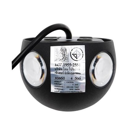 ไฟกิ่งภายนอก LED CARINI BO-T4101-4 4 วัตต์ WARM WHITE สีดำ_3