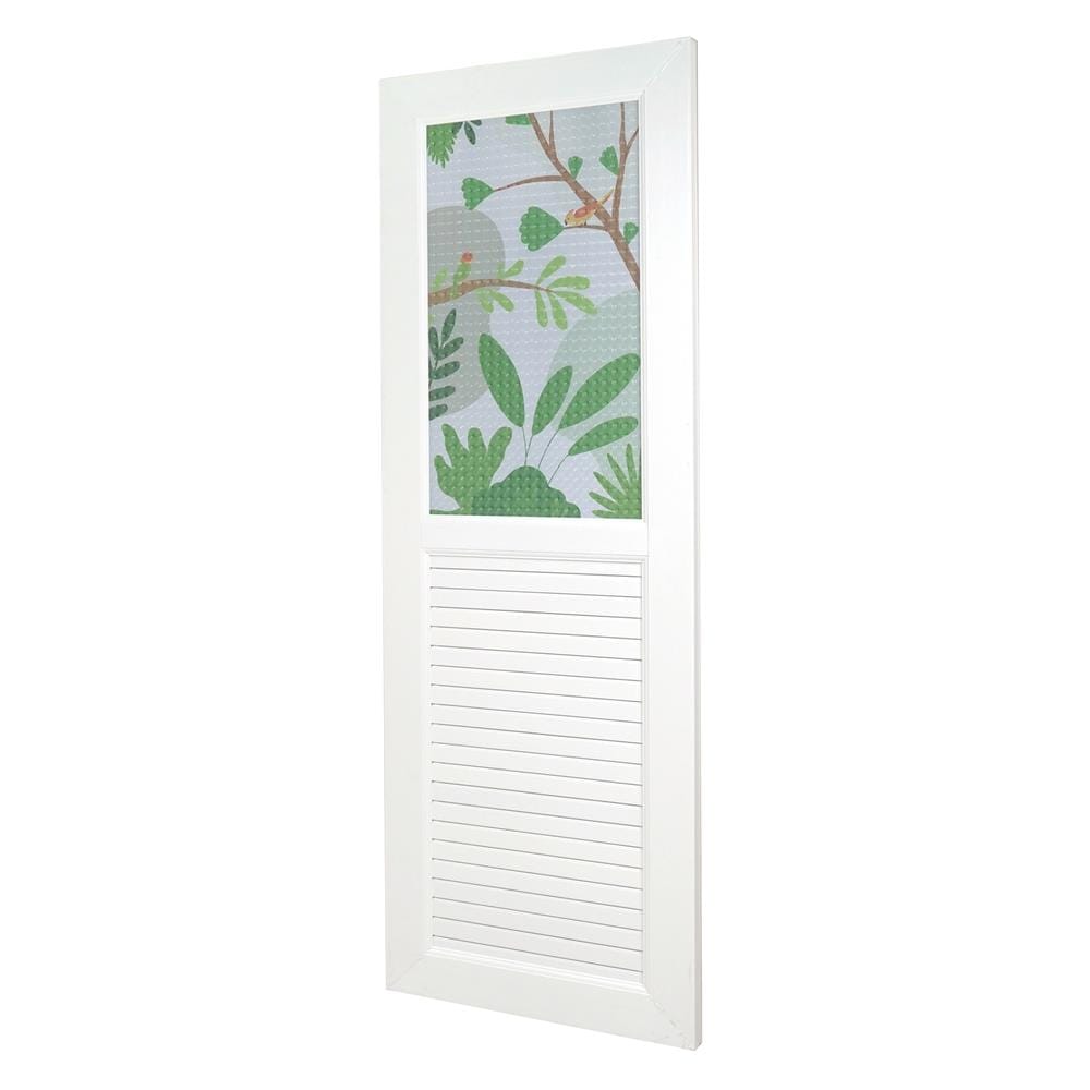 ประตูห้องน้ำ UPVC AZLE TROPICAL 70X200 ซม. สีขาว พร้อมวงกบ ไม่เจาะลูกบิด