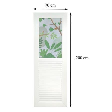 ประตูห้องน้ำ UPVC AZLE TROPICAL 70X200 ซม. สีขาว พร้อมวงกบ ไม่เจาะลูกบิด_8