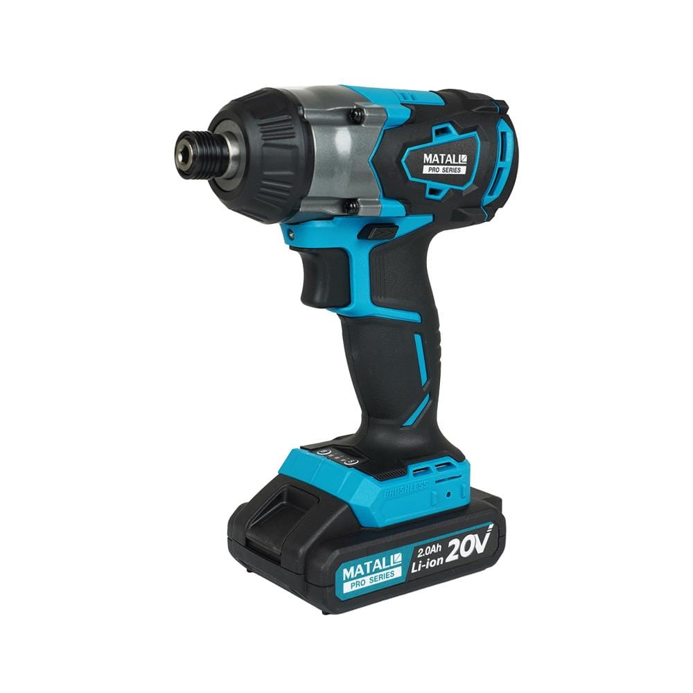 สว่านไขควงกระแทกไร้สาย (พร้อมแบตเตอรี่) MATALL PRO IW2035H BL 20 โวลต์