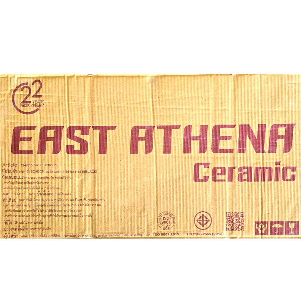กระเบื้องผนัง 30x60 ซม. EAST ATHENA แอรีส แบล็ค A 1.44 ตร.ม.