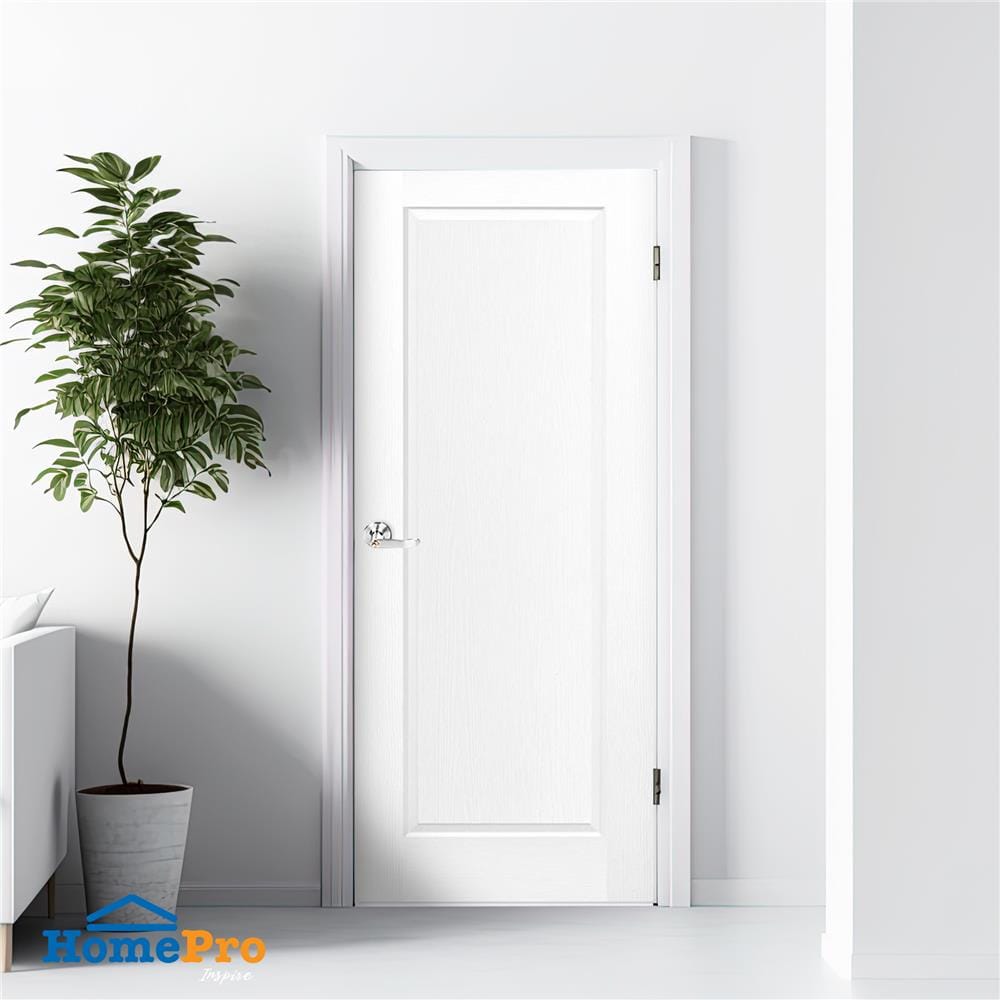 ประตูภายใน HDF AZLE 101 ดารารัตน์ 80X200 ซม. สีรองพื้น ไม่เจาะลูกบิด