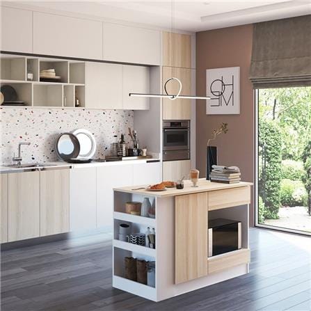เคาน์เตอร์บาร์ชั้นวางฝั่งขวา SB FURNITURE SENDO 19210226 120 ซม. สีขาว_5