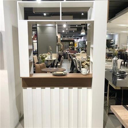 เคาน์เตอร์บาร์ชั้นวางฝั่งขวา SB FURNITURE SATOMI 19210736 140 ซม. สีขาว_6