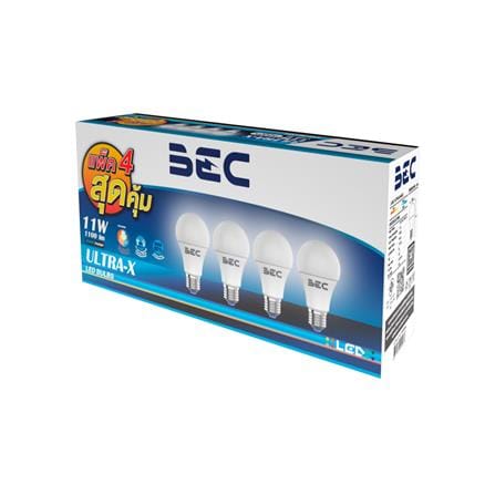 หลอด LED BEC ULTRA-X 11 วัตต์ DAYLIGHT E27 แพ็ก 4 ชิ้น_2