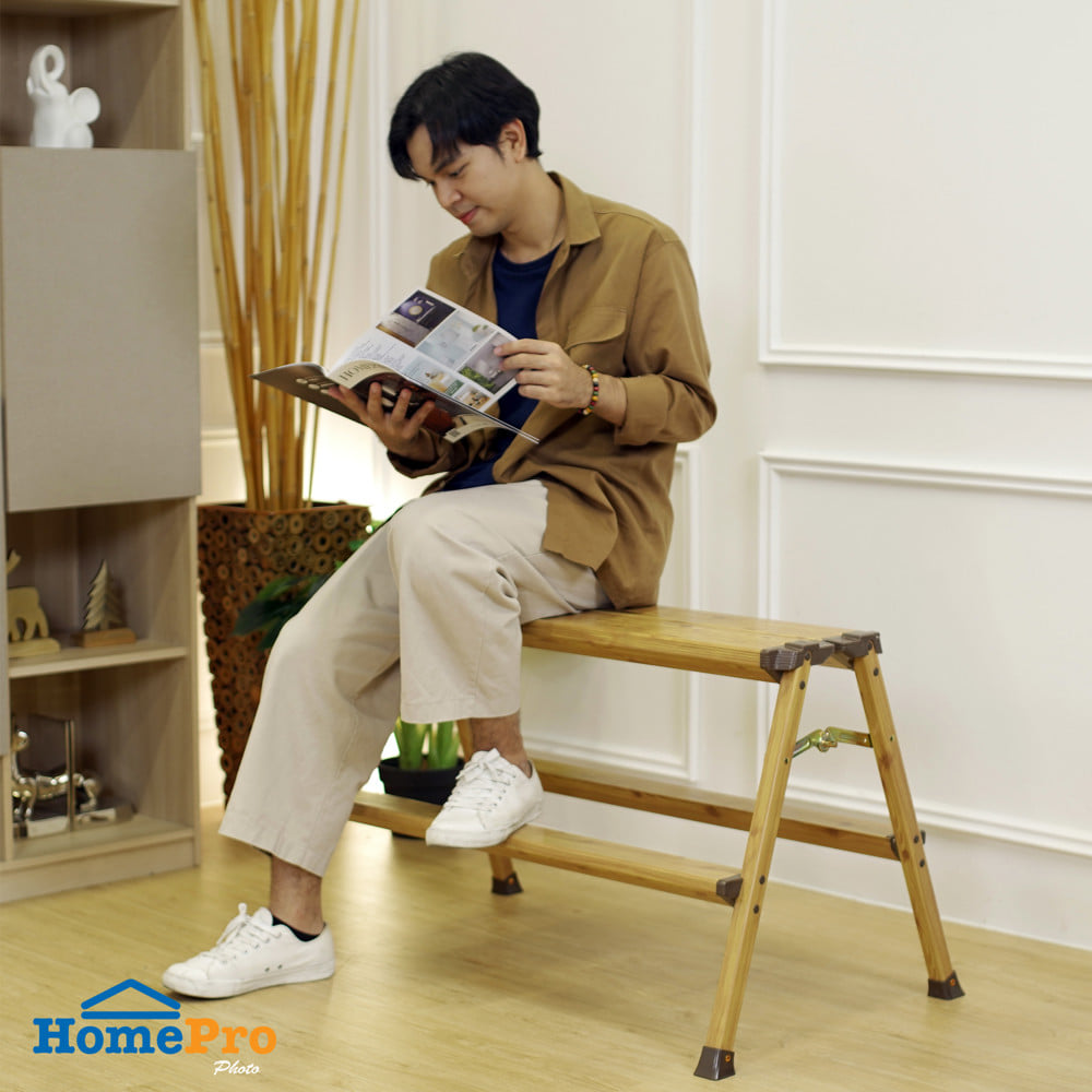 บันไดอเนกประสงค์ MATALL DAT-KW2-90 2 ขั้น ลายไม้