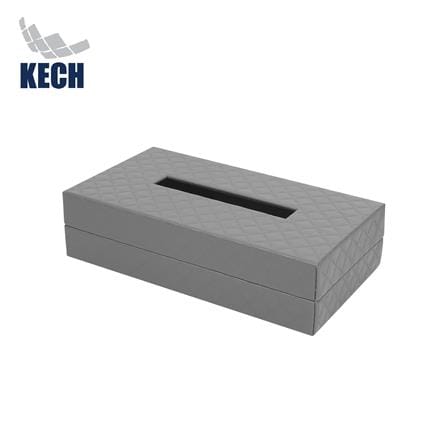 กล่องทิชชู่แผ่น PVC KECH PERTH สีเทา_0