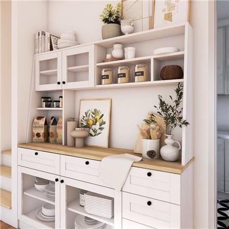 ตู้สูง SB FURNITURE ROHAN 19211944 160 ซม. สีขาว_5