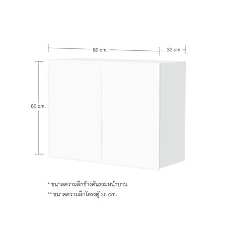 ตู้แขวนคู่ CABIN HANS 80x60 ซม. สีขาว_7