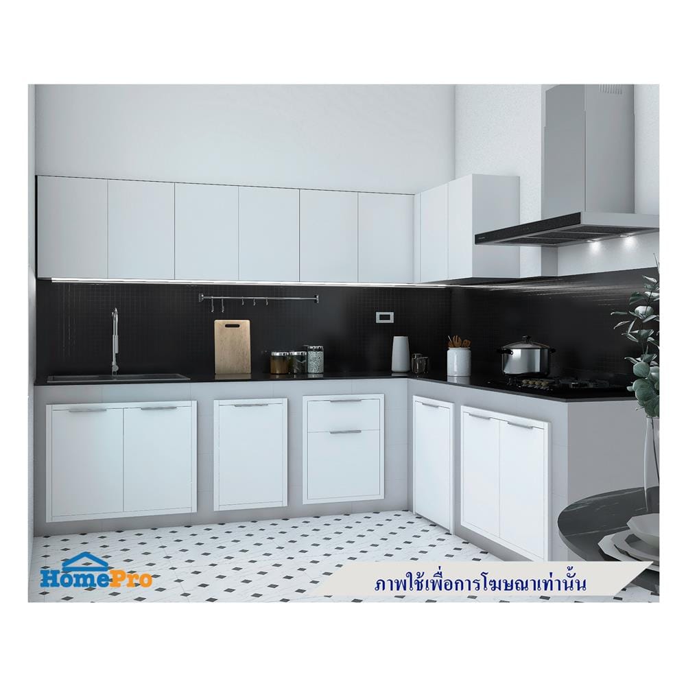 บานซิงค์คู่ CABIN HANS 84x65 ซม. สีขาว