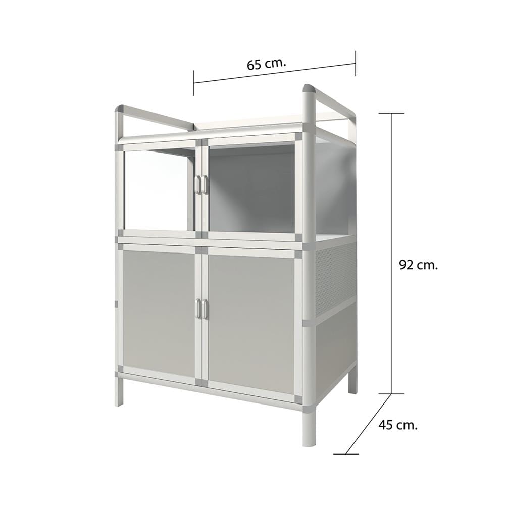 ตู้กับข้าว CABIN BOOM 65X92 ซม. สีเงิน
