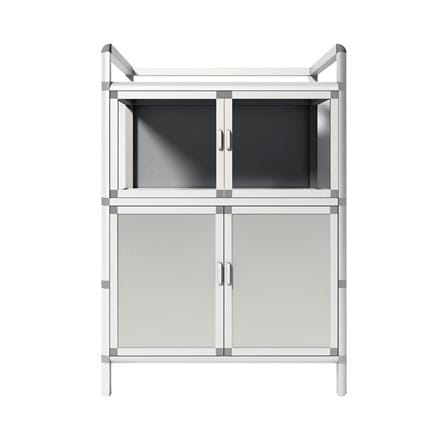 ตู้กับข้าว CABIN BOOM 65X92 ซม. สีเงิน_1