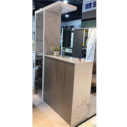 เคาน์เตอร์บาร์ตู้โชว์ฝั่งซ้าย SB FURNITURE MABEL 19208278 150 ซม. ลายหินอ่อนขาว_2