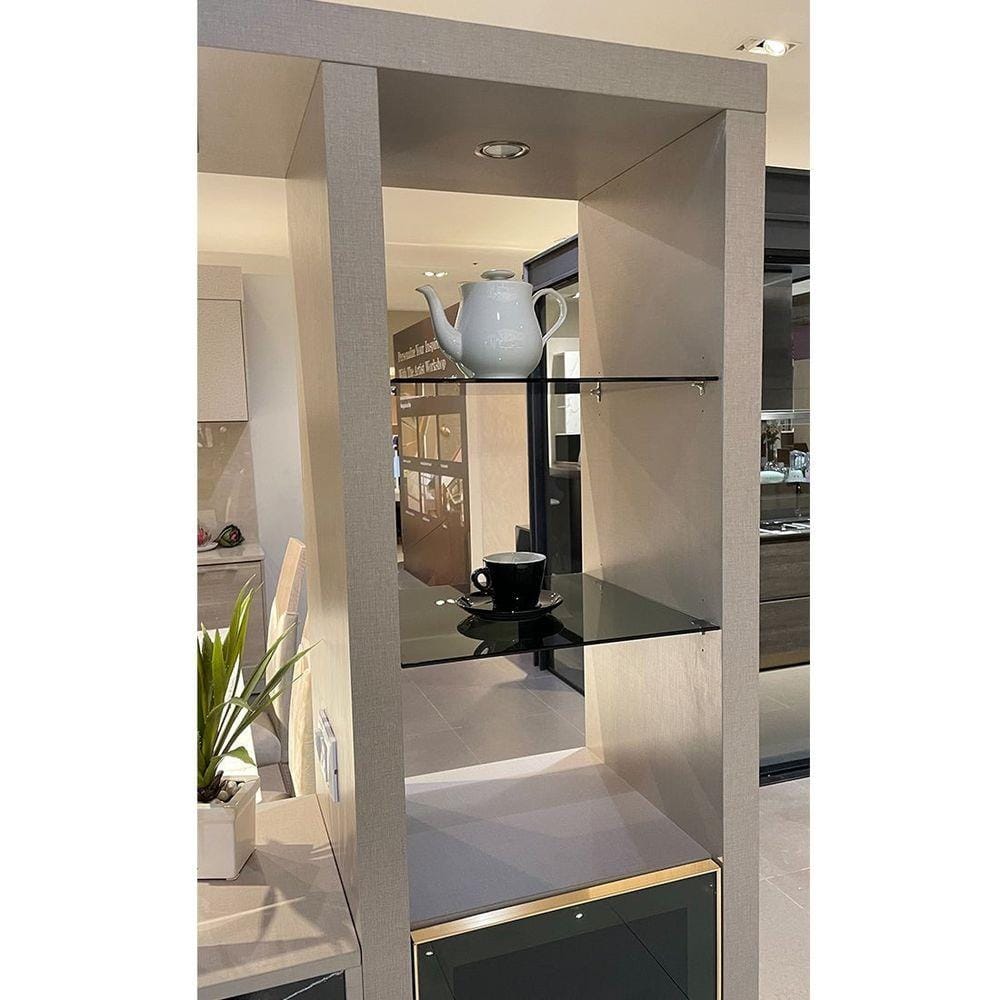 เคาน์เตอร์บาร์ตู้โชว์ฝั่งขวา SB FURNITURE MABEL 19208281 150 ซม. ลายหินอ่อนดำ