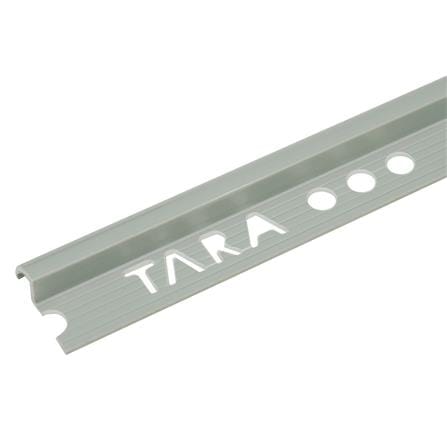 คิ้ว PVC TARA 10 มม. โค้ง สีเทาอ่อน 2 ม.