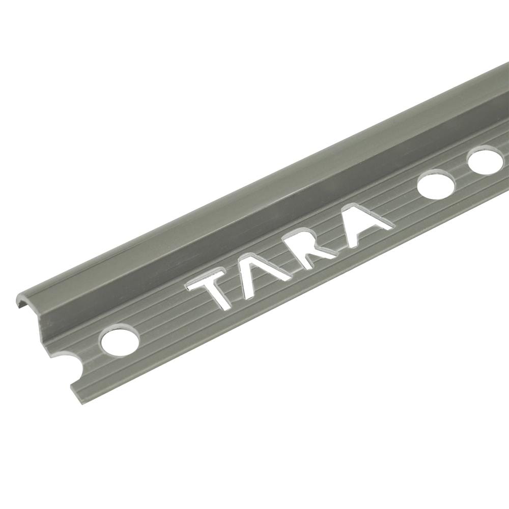 คิ้ว PVC TARA 10 มม. โค้ง สีเทา 2 ม.
