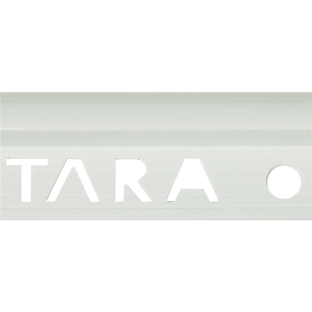 คิ้ว PVC TARA 10 มม. โค้ง สีขาว 2 ม.