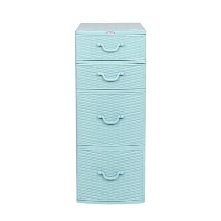 ตู้ลิ้นชักหวาย 4 ชั้น ME LIVING 42x49x110 ซม. สีฟ้า_2