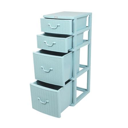 ตู้ลิ้นชักหวาย 4 ชั้น ME LIVING 42x49x110 ซม. สีฟ้า_3