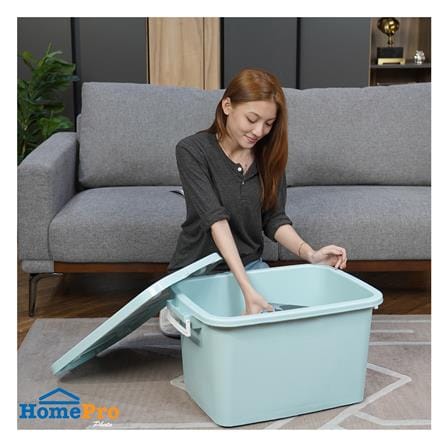 กล่องเก็บของ ME LIVING 42x62x34 ซม. 60 ลิตร สีฟ้าพาสเทล_6