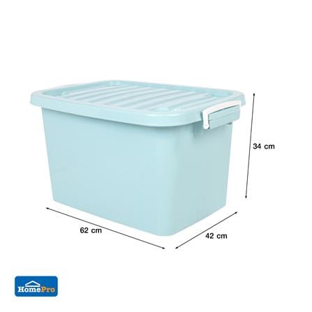 กล่องเก็บของ ME LIVING 42x62x34 ซม. 60 ลิตร สีฟ้าพาสเทล_8