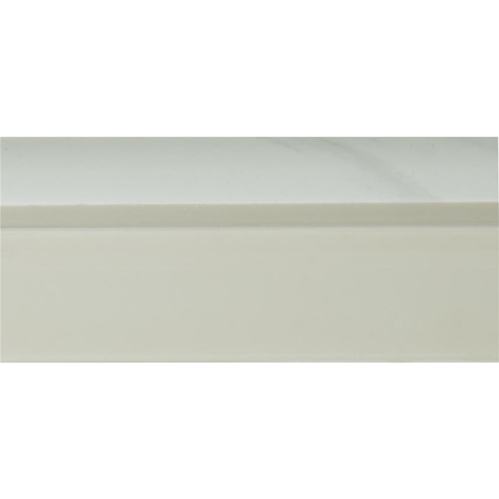 คิ้ว PVC TARA 10 มม. โค้ง หินอ่อนสีขาว 2 ม.
