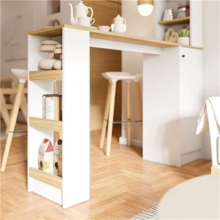 เคาน์เตอร์บาร์ SB FURNITURE NADIA 19211942 160 ซม. สีขาว_9