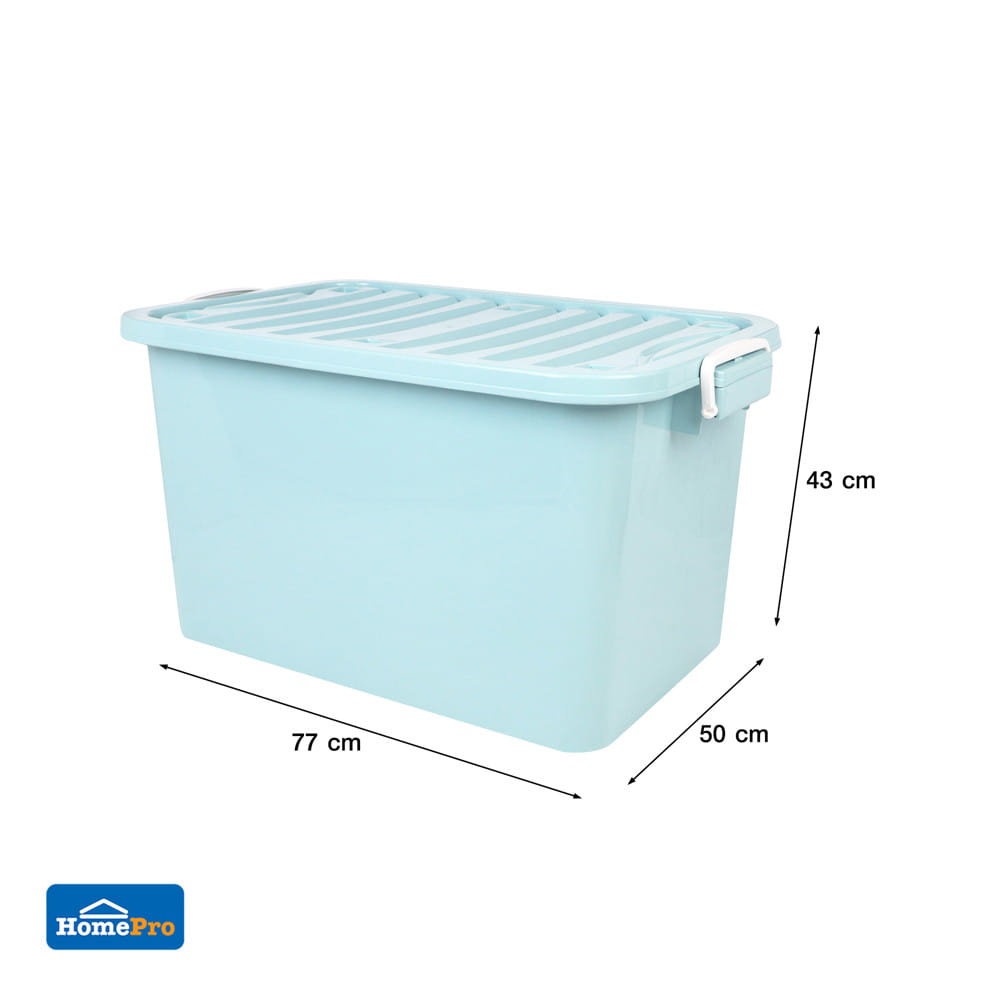 กล่องเก็บของ AB ME LIVING PASTEL 50x77x43 ซม. 110 ลิตร สีฟ้า